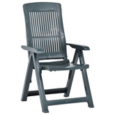 Rozkładane krzesła do ogrodu, 2 szt., plastikowe, zielone