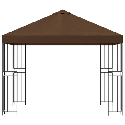 Altana 3 x 3 m brązowy Poliester i Stal 190 gsm