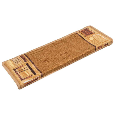 nakładki na schody, 15 szt., 65x21x4 cm, beżowe Samoprzylepne