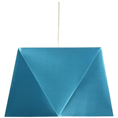 Lampa wisząca Hexagen z abażurem pojedyncza turkusowa do salonu E27