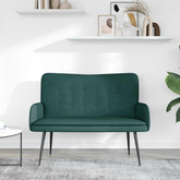 Sofa dwuosobowa Ciemnozielony 115 x 61 x 87 cm tkanina