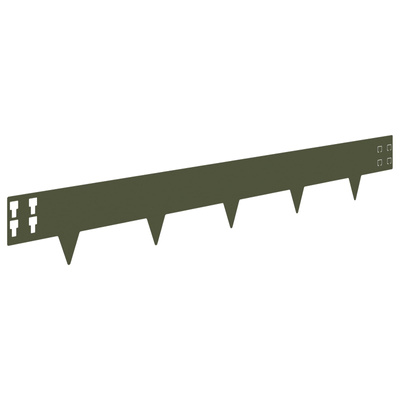 Krawężnik do trawnika 50 szt. 100 x 15 cm Stal Oliwkowy zielony