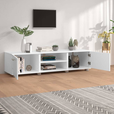 vidaXL Szafka pod TV, biała, 140x40x35 cm materiał drewnopochodny