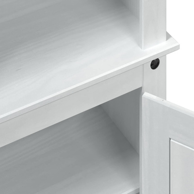 Szafka na buty Biały 86 x 38,5 x 108 cm Lite drewno sosnowe