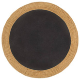 vidaXL Pleciony dywan, czarno-naturalny, 150cm, juta, bawełna, okrągły