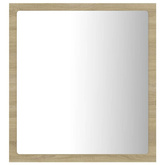 vidaXL Lustro łazienkowe LED, kolor dąb sonoma, 40x8,5x37 cm, akryl