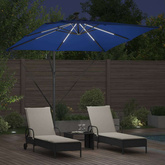 Parasol plażowy 249 x 249 x 250 cm Poliester i aluminium