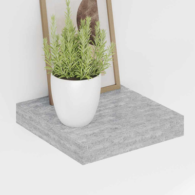 vidaXL Półki ścienne, 2 szt., szarość betonu, 23 x 23,5 x 3,8 cm, MDF