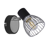 Lampa ścienna kinkiet 1X40W E14 czarny + chrom MODO 91-61515