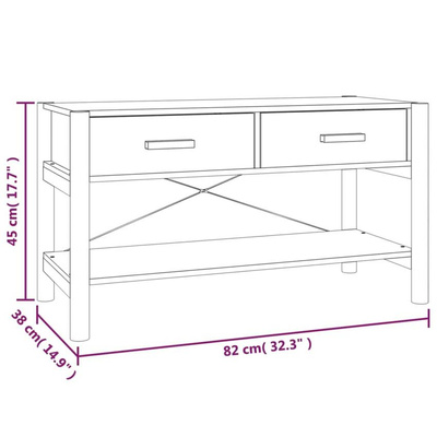 vidaXL Szafka pod TV, czarna, 82x38x45 cm, materiał drewnopochodny