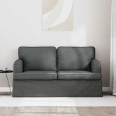 Sofa Ciemnoszary 144 x 80 x 85 cm tkanina