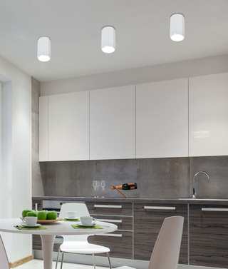 Lampa sufitowa tuba biała sześciokątna metalowa GU10 Candellux
