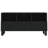 vidaXL Szafka pod TV, czarna, 102x36x50 cm, materiał drewnopochodny wariant 5
