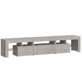 vidaXL Szafka pod TV z oświetleniem LED, szarość betonu 200x36,5x40 cm