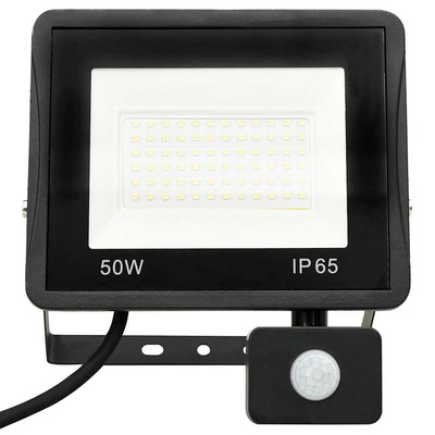 Reflektor LED z czujnikiem, 50 W, ciepłe białe światło