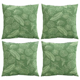 Poduszki rozrzucone Liść 4 pcs Wzór liścia 60 x 60 cm