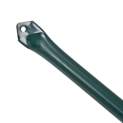 Słupki ogrodzeniowe, 10 szt., 1 m, metalowe, zielone