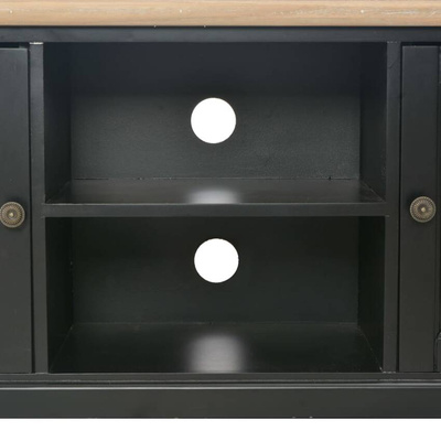 vidaXL Szafka pod TV, czarna, 120 x 30 x 40 cm, drewniana