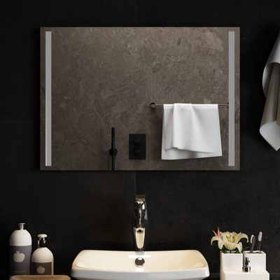 vidaXL Lustro łazienkowe z LED, 70x50 cm