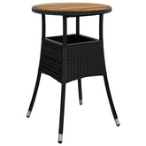 vidaXL 5-cz. zestaw mebli ogrodowych bistro z poduszkami, czarny