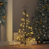 Choinka Stożkowa Świąteczna z podstawą Czarny 90 cm Stal