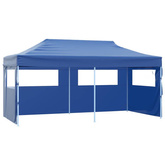 vidaXL Niebieski namiot imprezowy, rozkładany, 3 x 6 m