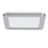 Plafon do łazienki NEXIT minimalistyczny – srebrny satynowy 22,5 cm – plafon z funkcją ściemniania LED 3000K 12W IP44 