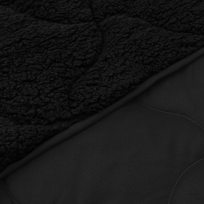 Zimowa Kołdra Czarny 155 x 220 cm Mikrofibra i Fleece Teddy