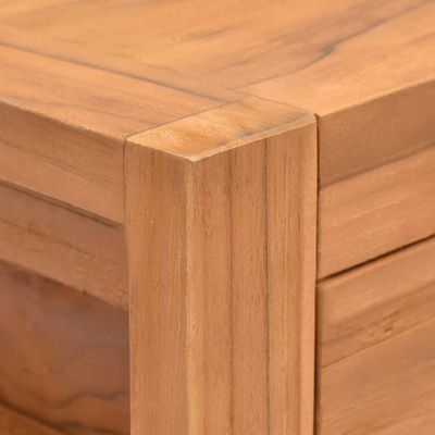 vidaXL Biurko z 2 szufladami, 100x40x75 cm, drewno tekowe
