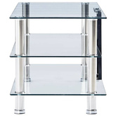 vidaXL Szafka pod TV, przezroczysta, 90x40x40 cm, hartowane szkło