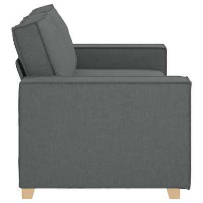 Sofa 2-osobowa Ciemnoszara 180x78x84 cm Tkanina