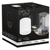 Punktowa oprawa sufitowa natynkowa MALDA Black, IP20, GU10, 220-240V, okrągła czarna EDO777233 EDO Solutions
