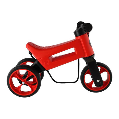 FWRider Super Sport 515746 Kolor: Chilli / Czerwony z czerwonymi felgami Rowerek biegowy Jeździk 2w1 Ciche koła + Pasek do noszenia dla Rodzica