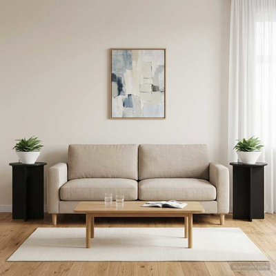 Stojak na rośliny 2 pcs Czarny ?40 x 60 cm Drewno inżynieryjne