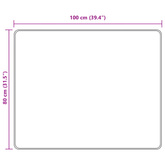 Chodnik dywanowy MARSA Szary 80 x 100 cm Poliester i PVC