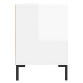 vidaXL Szafka pod TV, wysoki połysk, biała, 150x30x44,5 cm