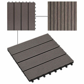 Płytka Tarasowa 11 pcs Ciemny brąz 30 x 30 cm