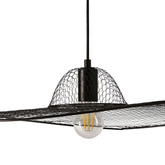Lampa wisząca DECO designerska  – czarny klosz kapelusz – nowoczesne oświetlenie salonu i sypialni E27