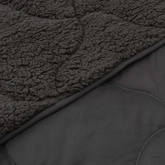 Zimowa Kołdra Antracyt 220 x 240 cm Mikrofibra i Fleece Teddy