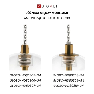 Lampa designerska Abigali GLOBO G4 ?150mm złota