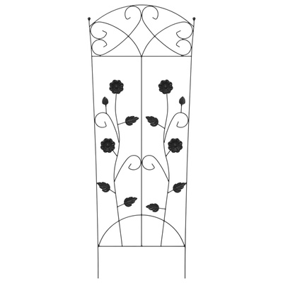Ogrodzenie Ogrodowe 3 pcs Czarny 110,5 x 42,5 cm Stal