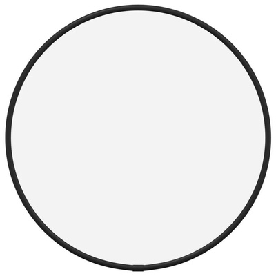 vidaXL Lustro ścienne, czarne, Ø 30 cm, okrągłe