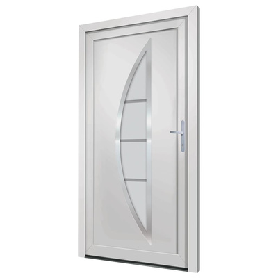 vidaXL Drzwi wejściowe, białe, 98x200 cm, PVC