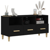 vidaXL Szafka pod TV, czarna, 102x36x50 cm, materiał drewnopochodny wariant 7
