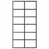 vidaXL Drzwi przesuwne, szkło ESG i aluminium, 102x205 cm, czarne