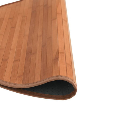 vidaXL Dywan okrągły, brązowy, 100 cm, bambusowy