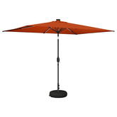 Parasol ogrodowy z oświetleniem LED i podstawą 200 x 300 cm