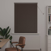 Żaluzja wenecka Ciemnobrązowy ze wzorem 150 x 90 cm 25 mm PVC