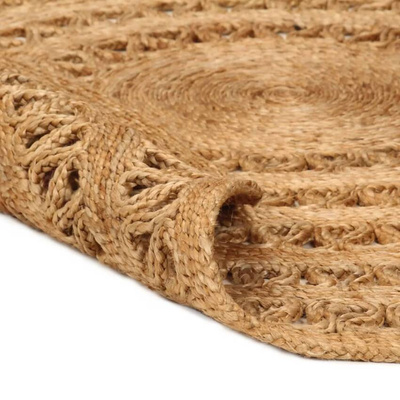 Ręcznie pleciony dywan z juty, 120 cm, okrągły vidaXL