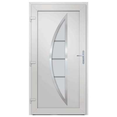 vidaXL Drzwi zewnętrzne, antracytowe, 98x190 cm, PVC